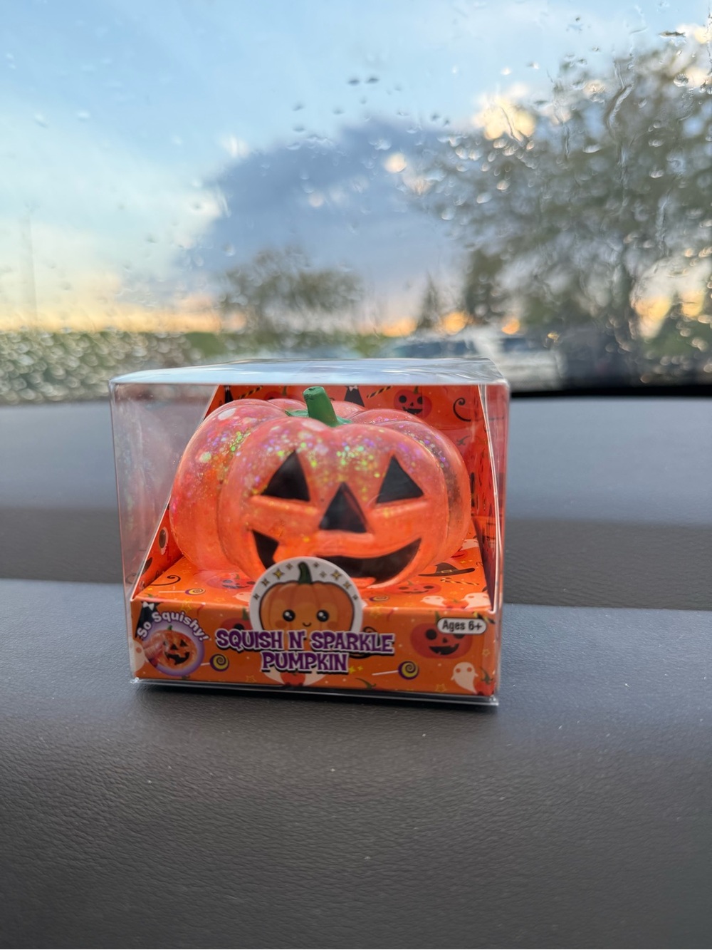 Glittery Orange Pumpkin Squishy